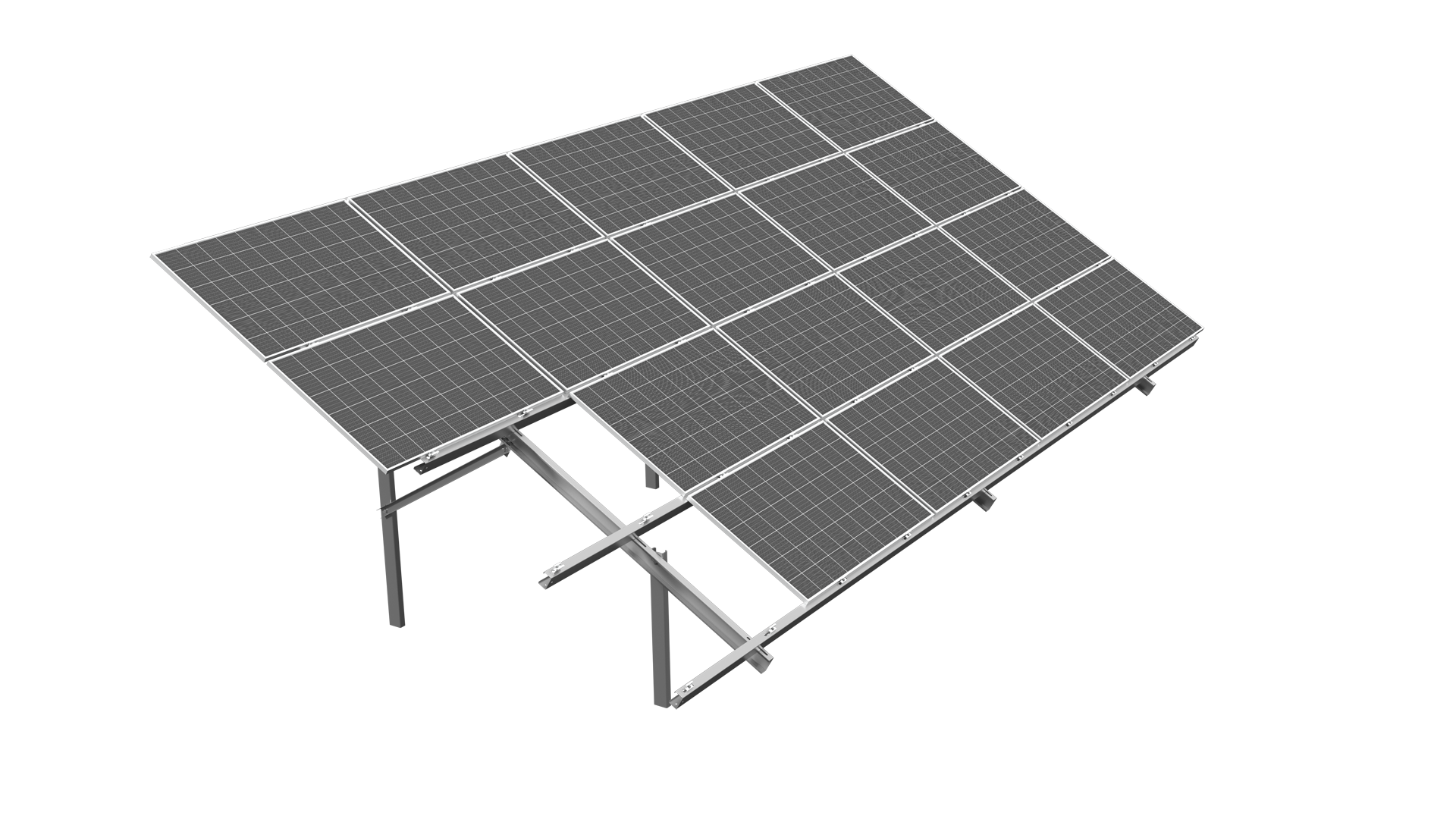 Two supports vertical